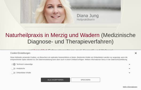 Vorschau von www.dianajung.de, Naturheilpraxis Wadern