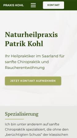 Vorschau der mobilen Webseite www.patrik-kohl.de, Patrik Kohl