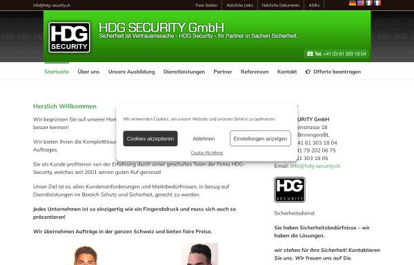 Vorschau von hdg-security.ch, HDG Security GmbH