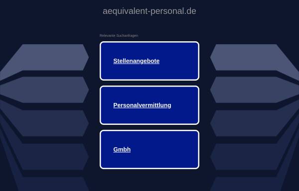Vorschau von www.aequivalent-personal.de, Äquivalent Personal GmbH