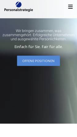 Vorschau der mobilen Webseite personalstrategie.de, Personalstrategie GmbH