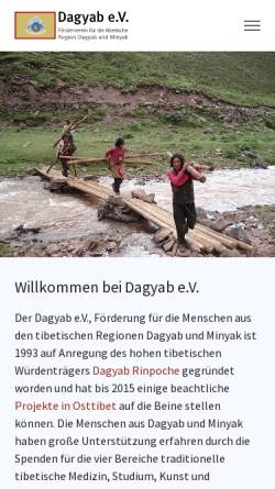Vorschau der mobilen Webseite www.dagyab.de, Dagyab e.V.