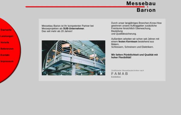 Vorschau von www.messebau-barion.de, Messebau Barion