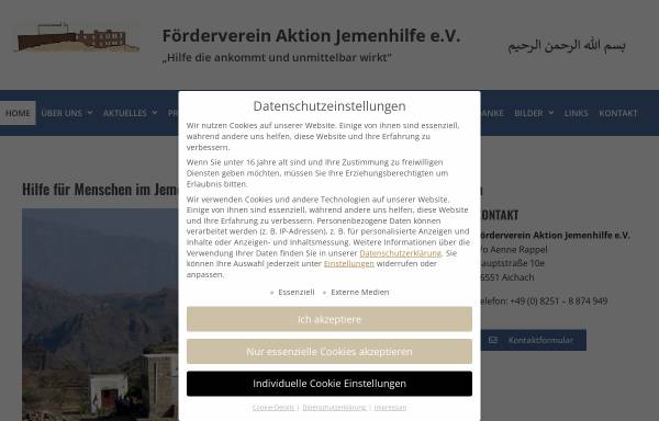 Vorschau von www.aktion-jemenhilfe.de, Förderverein Aktion Jemenhilfe e.V.