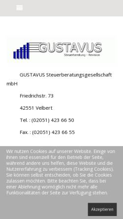 Vorschau der mobilen Webseite www.gustavus.de, GUSTAVUS Steuerberatungsgesellschaft mbH