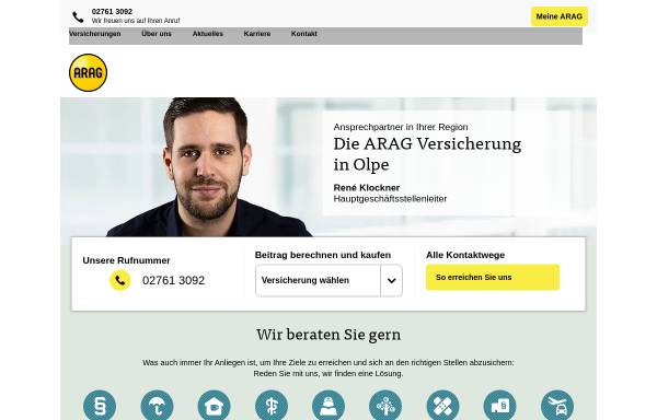 Vorschau von www.arag-olpe.de, ARAG Hauptgeschäftsstelle Gottfried Schudok