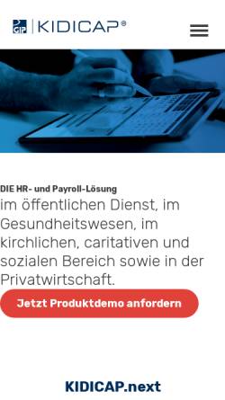 Vorschau der mobilen Webseite www.gipmbh.de, Gesellschaft für innovative Personalwirtschaftssysteme (GIP)