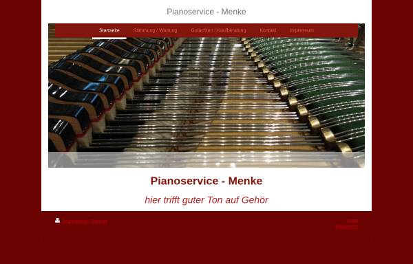 Pianoservice Menke