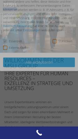 Vorschau der mobilen Webseite www.m-s-u.de, MSU Consulting GmbH