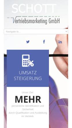 Vorschau der mobilen Webseite schott-vertrieb.de, Schott Vertriebsmarketing GmbH