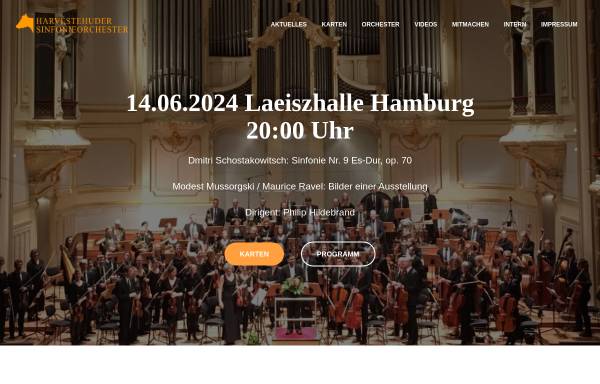 Vorschau von www.harvestehuder.de, Harvestehuder Sinfonieorchester Hamburg