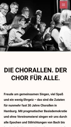 Vorschau der mobilen Webseite chorallen.de, Laienchor Chorallen