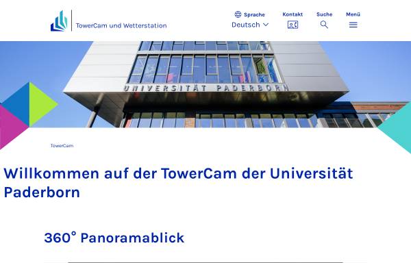 Vorschau von towercam.upb.de, Webcam der Universität Paderborn