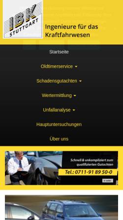 Vorschau der mobilen Webseite ibk-stuttgart.de, IBK-Stuttgart GmbH