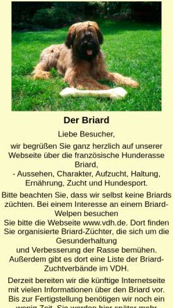 Vorschau der mobilen Webseite unsere-briards.de, Vom wilden Weidenwald