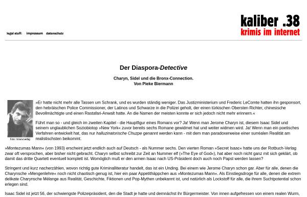 Vorschau von www.kaliber38.de, Der Diaspora-Detective