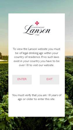 Vorschau der mobilen Webseite www.lanson.com, Champagne Lanson