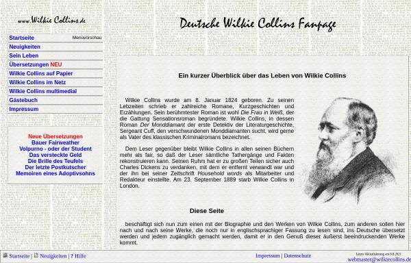 Vorschau von www.wilkiecollins.de, Deutsche Wilkie Collins Fanpage