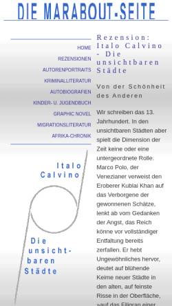 Vorschau der mobilen Webseite www.marabout.de, Italo Calvino: Die unsichbaren Städte