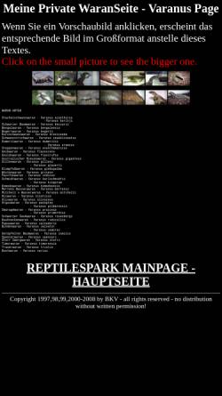 Vorschau der mobilen Webseite www.reptilespark.com, Warane Bildgalerie
