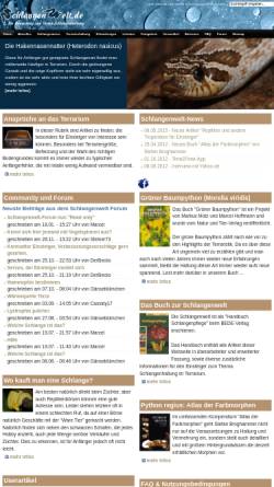 Vorschau der mobilen Webseite www.schlangenwelt.de, Schlangenwelt