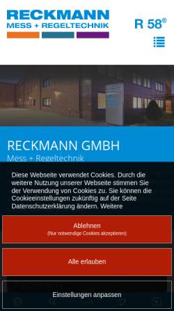 Vorschau der mobilen Webseite www.reckmann.de, Reckmann GmbH