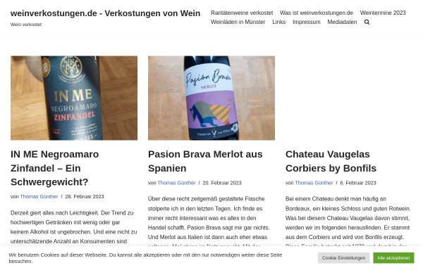 Vorschau von weinverkostungen.de, Informationen rund um Wein