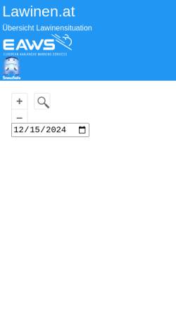 Vorschau der mobilen Webseite www.lawinen.at, lawinen.at