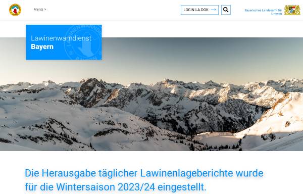 Vorschau von www.lawinenwarndienst-bayern.de, Lawinenwarndienst Bayern