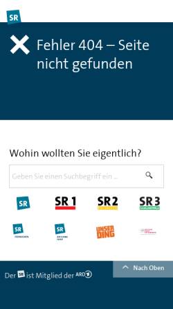 Vorschau der mobilen Webseite www.sr-online.de, SR 1 Europawelle