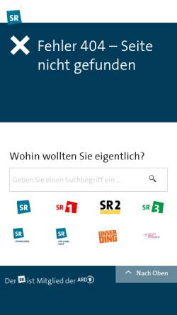 Vorschau der mobilen Webseite www.sr-online.de, SR 3 Saarlandwelle