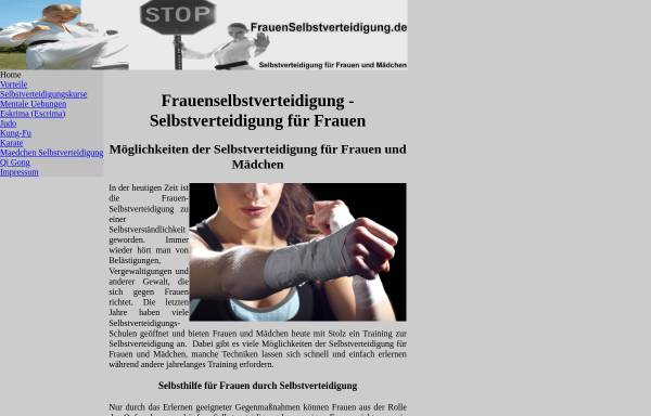Vorschau von www.frauenselbstverteidigung.de, Frauenselbstverteidigung