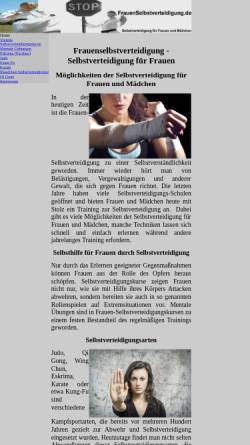 Vorschau der mobilen Webseite www.frauenselbstverteidigung.de, Frauenselbstverteidigung