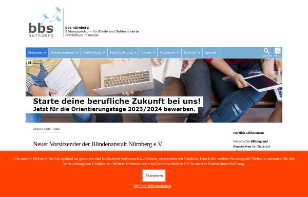 Vorschau von www.blindenanstalt-nuernberg.de, Bildungszentrum für Blinde und Sehbehinderte Nürnberg