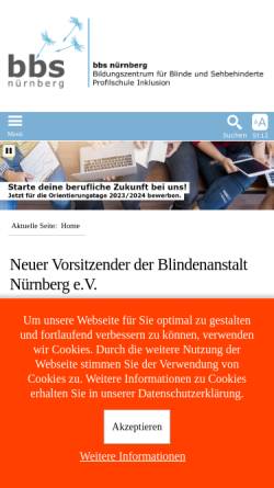 Vorschau der mobilen Webseite www.blindenanstalt-nuernberg.de, Bildungszentrum für Blinde und Sehbehinderte Nürnberg