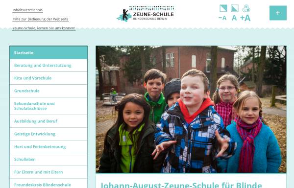 Vorschau von zeune-schule.de, Johann-August-Zeune-Schule für Blinde und Berufsfachschule Dr. Silex