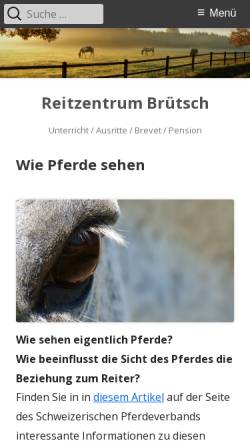 Vorschau der mobilen Webseite www.reitzentrum-bruetsch.ch, Reitzentrum Brütsch
