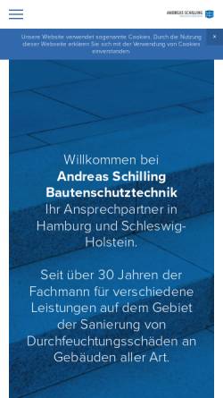 Vorschau der mobilen Webseite www.schilling-bautenschutztechnik.de, Andreas Schilling Bautenschutztechnik