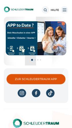 Vorschau der mobilen Webseite www.schnell-u-sauber.de, Waschsalon Schnell & Sauber