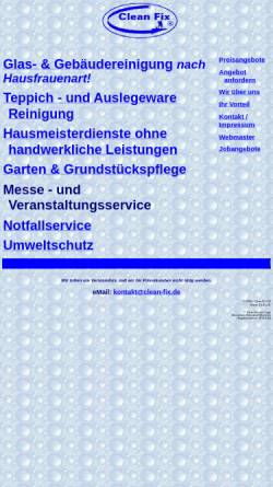 Vorschau der mobilen Webseite www.clean-fix.de, Clean-Fix KG Gebäudereinigung
