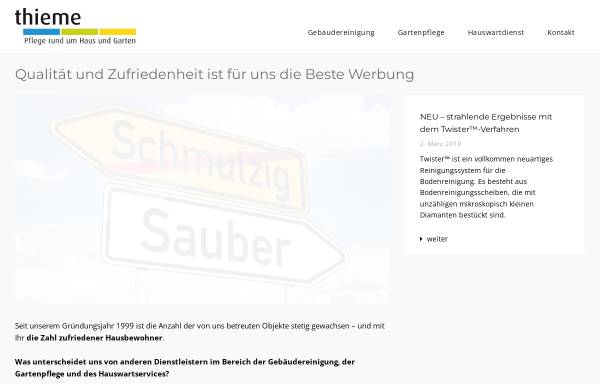 Vorschau von www.hauswartdienst.com, D. Thieme - Gebäudereinigung und Gartenpflege für Berlin