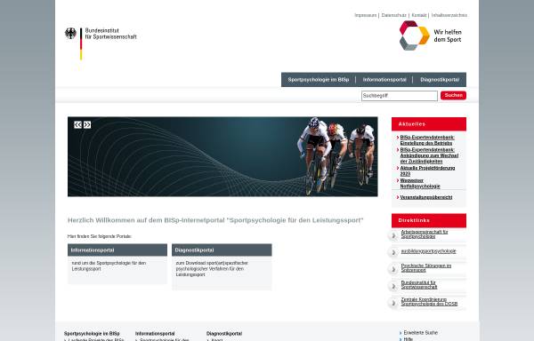 Vorschau von www.bisp-sportpsychologie.de, BISp Sportpsychologie im Leistungssport