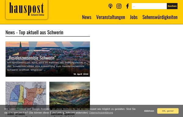 Vorschau von www.hauspost.de, Hauspost - Das Stadtmagazin