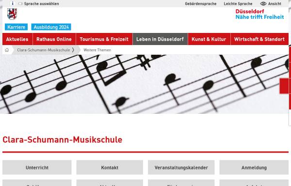 Vorschau von www.duesseldorf.de, Clara-Schumann-Musikschule