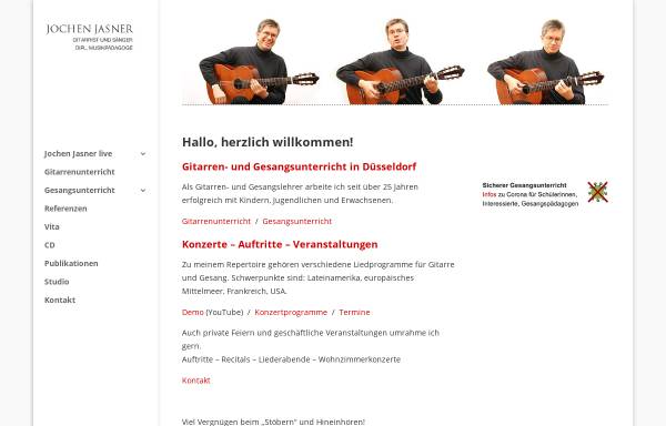 Vorschau von www.jasner.de, Jochen Jasner, Gitarrist und Sänger