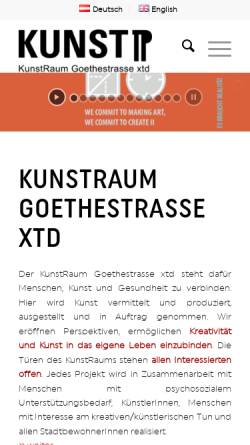 Vorschau der mobilen Webseite www.kunstraum.at, Kunst Raum Goethestraße