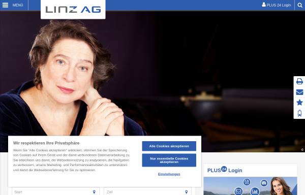 Vorschau von www.linzag.at, LINZ AG für Energie, Telekommunikation, Verkehr und kommunale Dienste