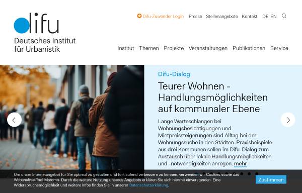 Vorschau von difu.de, Deutsches Institut für Urbanistik (DIfU)