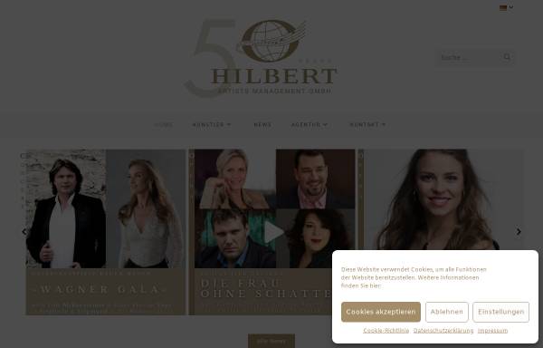 Vorschau von www.hilbert.de, Hilbert Artists Management