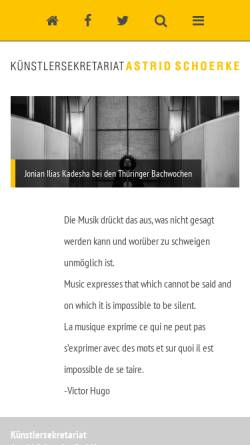 Vorschau der mobilen Webseite ks-schoerke.de, Künstlersekretariat Schoerke GmbH